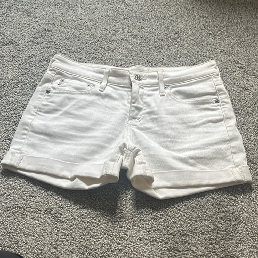 AG Adriano Goldschmied White Denim Jean Shorts